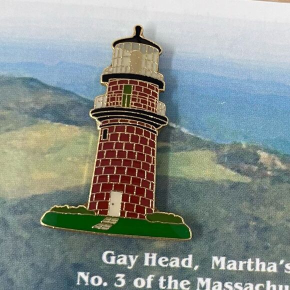 Collectible Enamel plated on 14 K Gold Massachusetts Lighthouse pins 2003 - Picture 9 of 14
